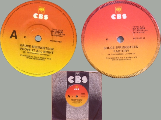 Bruce Springsteen - PROVE IT ALL NIGHT / FACTORY